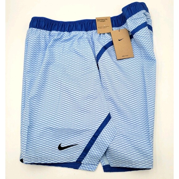 Nike Other - Nike Court Victory Dri-FIT 7" Men's Tennis Shorts Size L Blue Geometric NWT